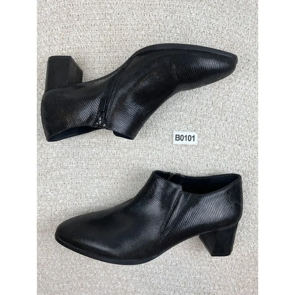TROTTERS Keegan Womens 11 Black Narrow Leather Ankle & Booties Boots T2059-008